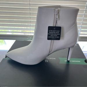 White ankle Boots size 9.5 New